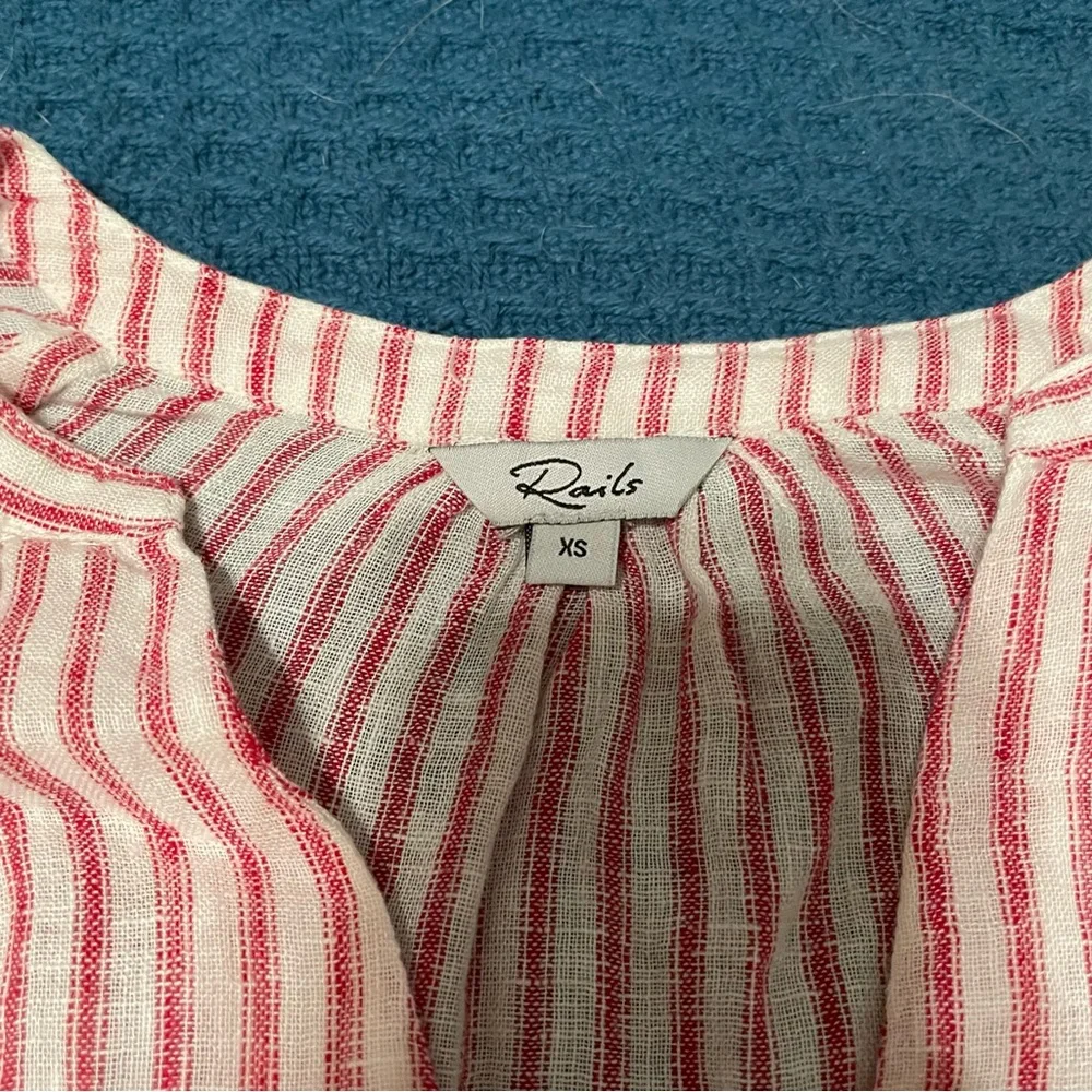 Rails XS Red/White Striped Jasmine Dress - Picture 4 of 6